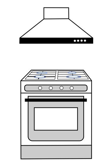 Dibujo de Estufa y Extractor